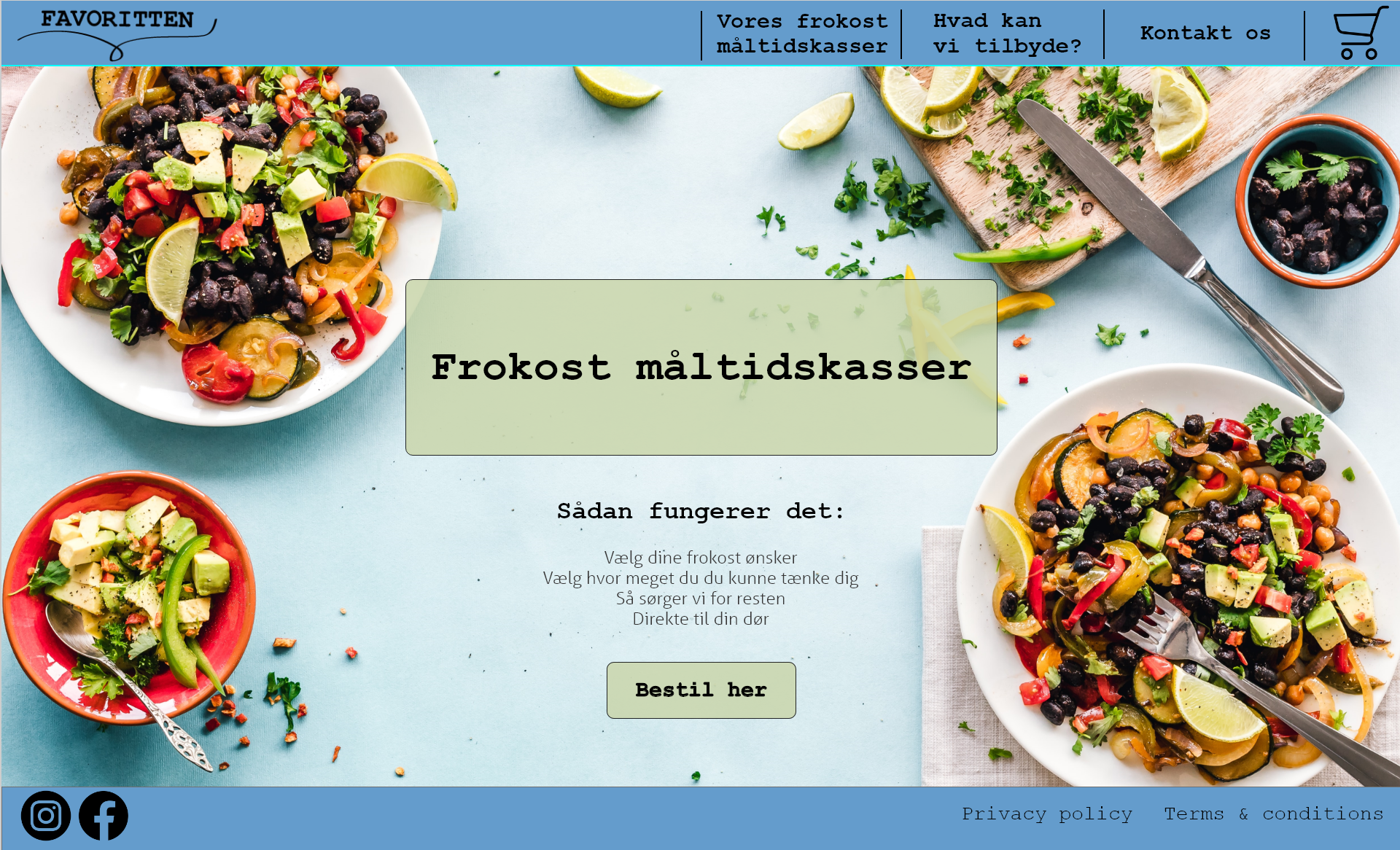 Et screenshot af Favoritten hjemmeside